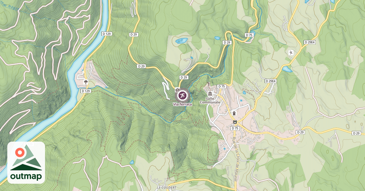 Map of Via ferrata
