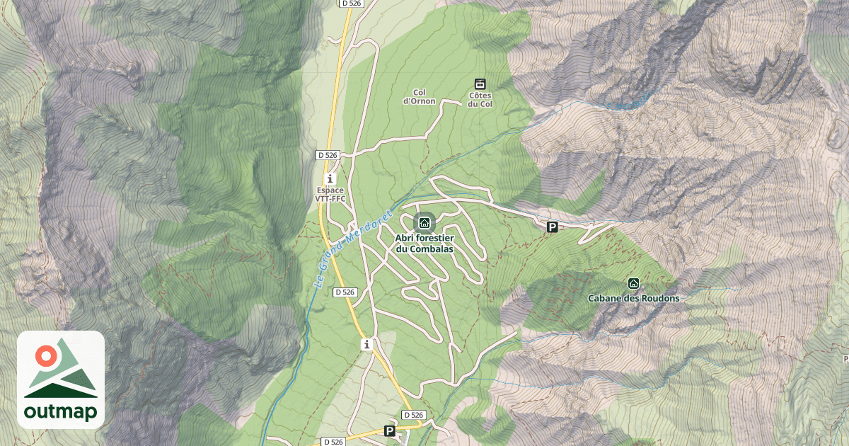 Map of Abri forestier du Combalas