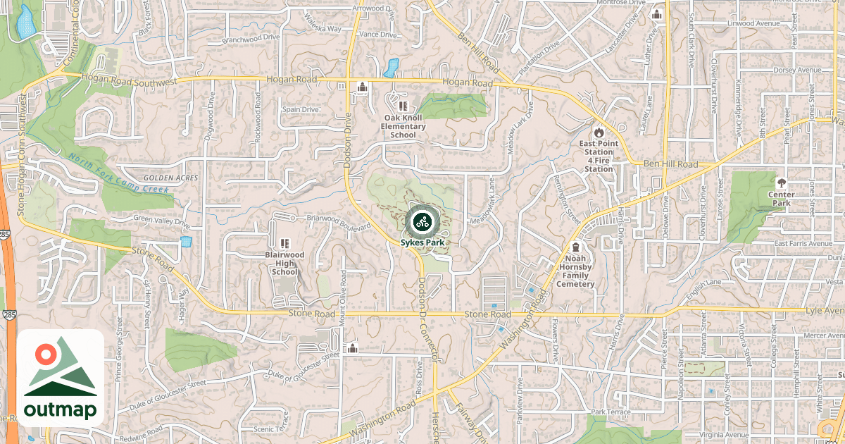 Map of Sykes Park