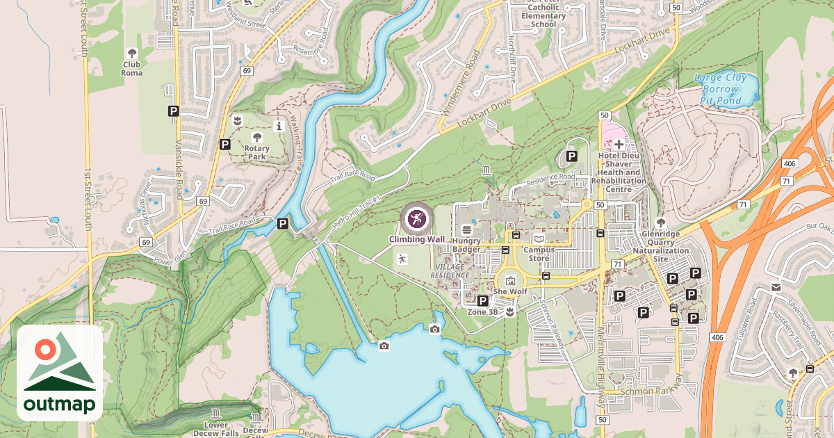 Map of Climbing Wall