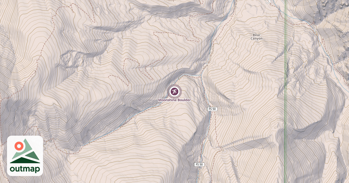 Map of Moonshine Boulder