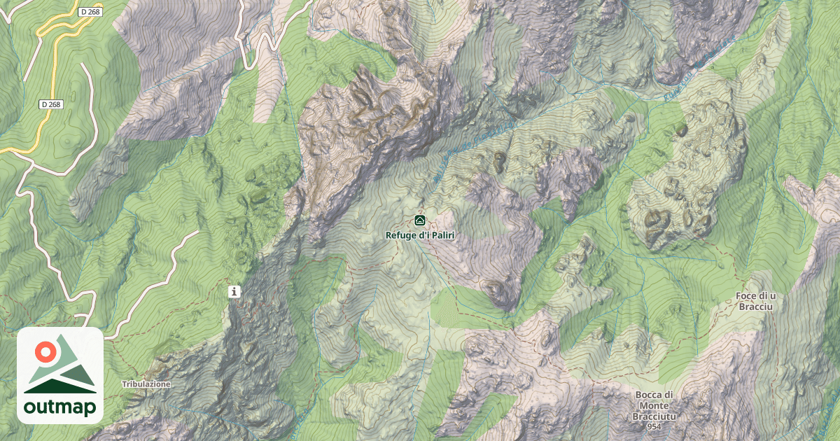 Map of Refuge d'i Paliri
