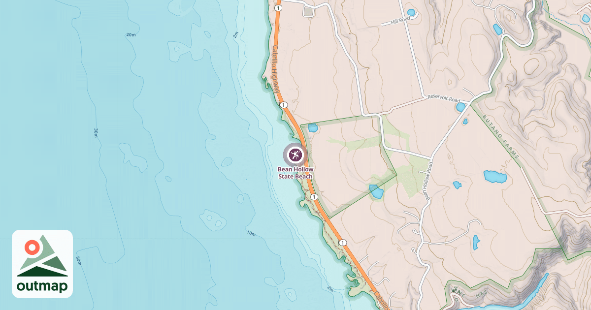 Map of Bean Hollow State Beach