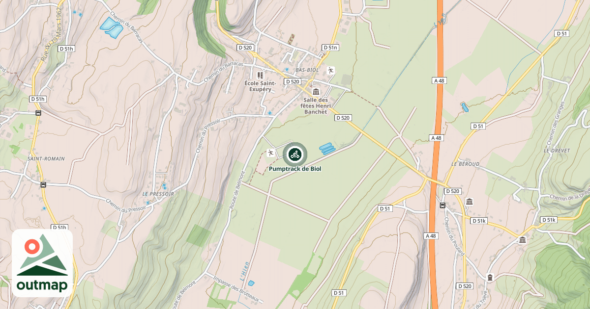 Map of Pumptrack de Biol