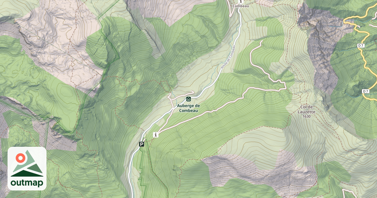 Map of Auberge de Combeau