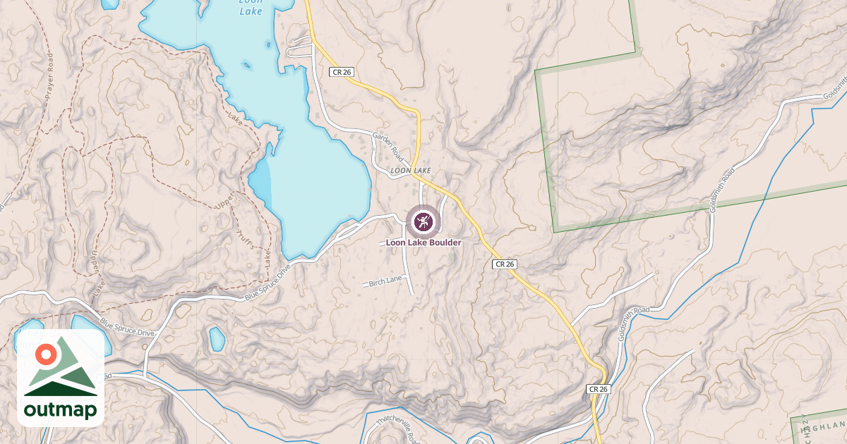 Map of Loon Lake Boulder