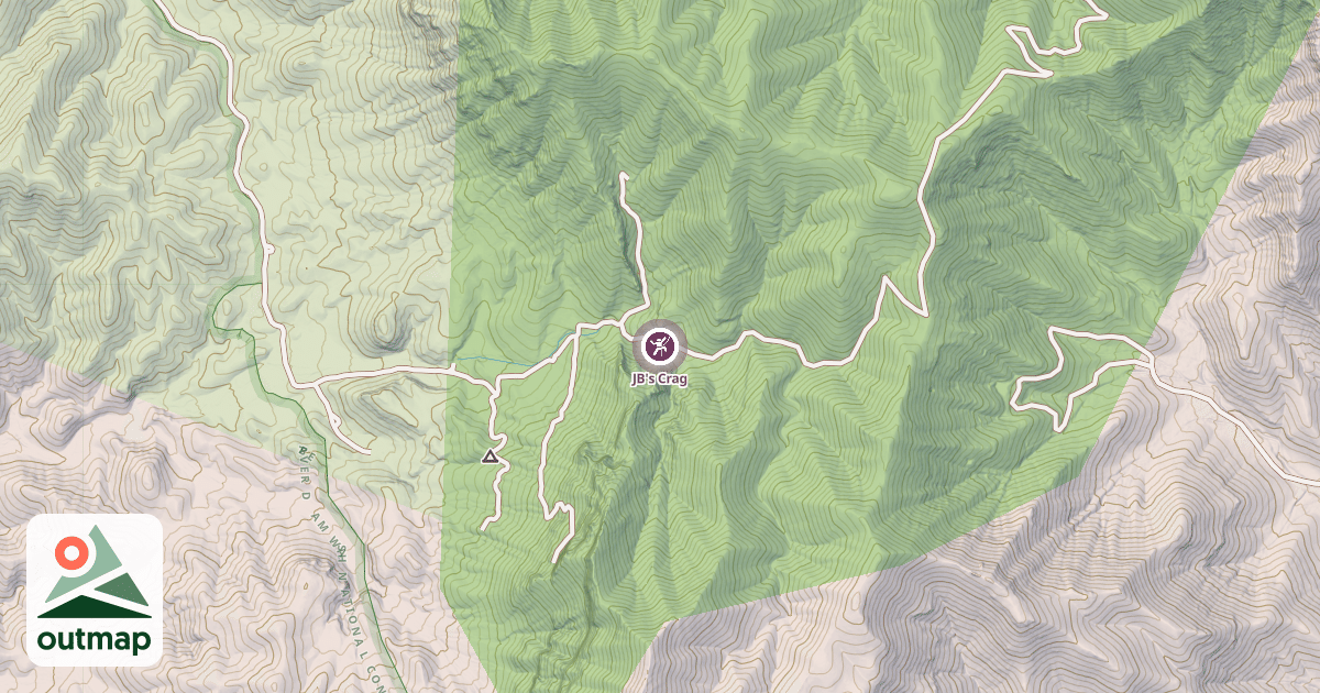 Map of JB's Crag