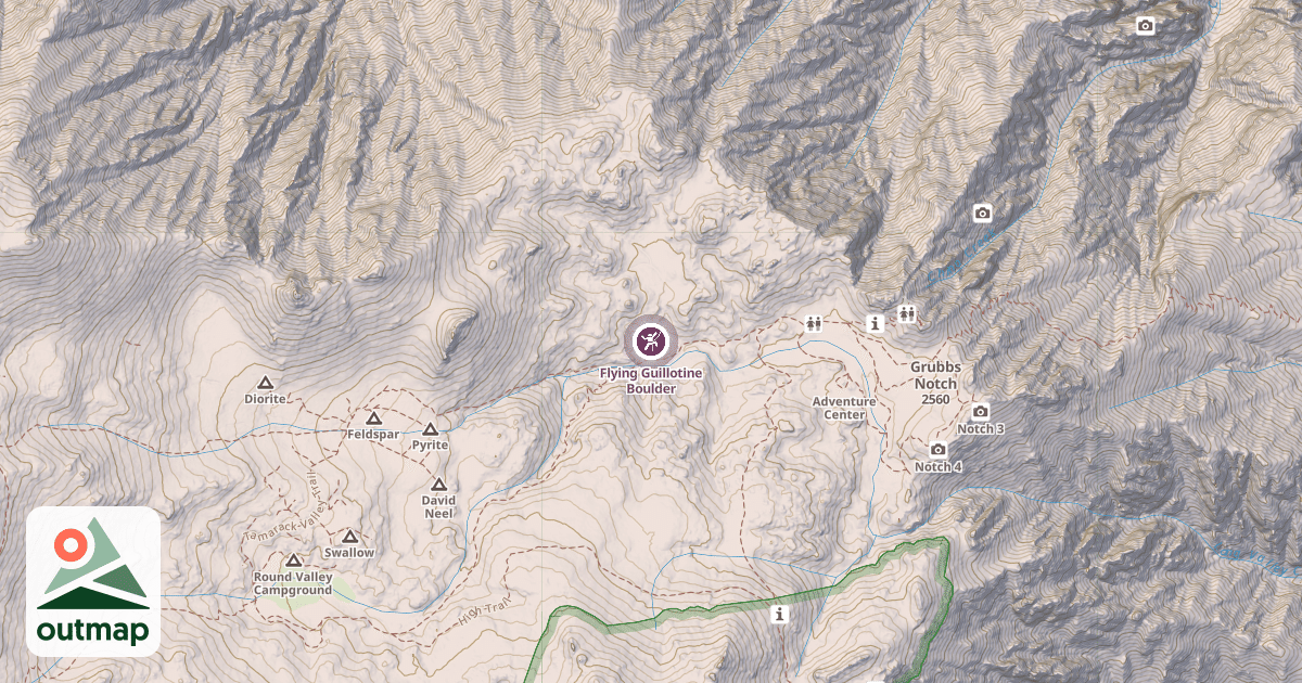 Map of Flying Guillotine Boulder
