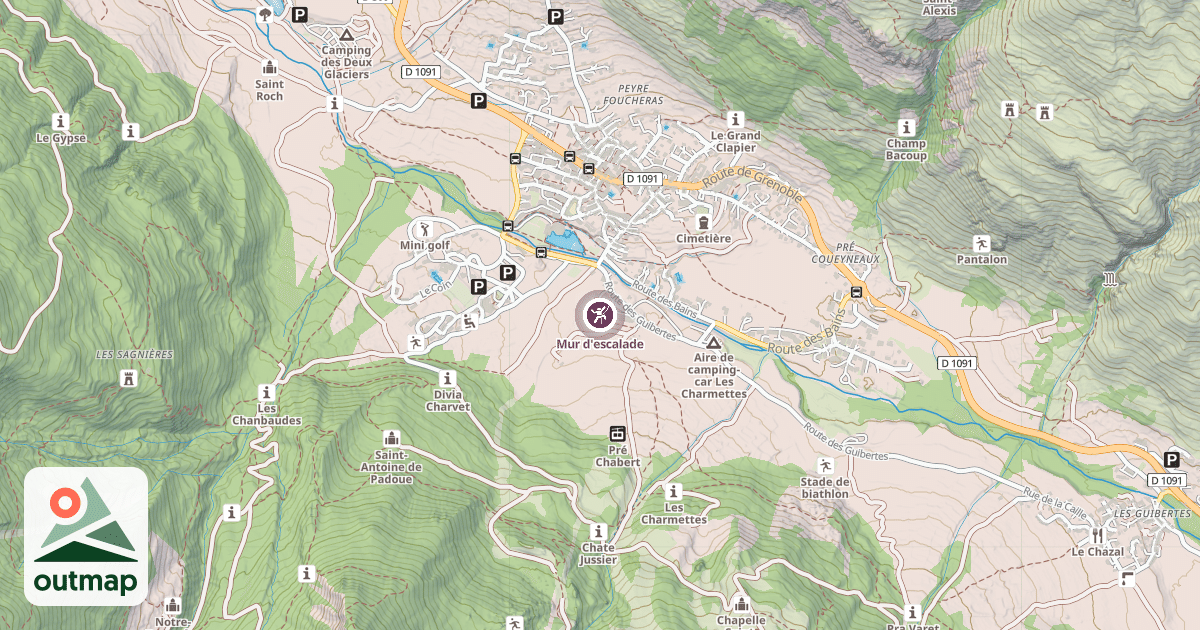 Map of Mur d'escalade