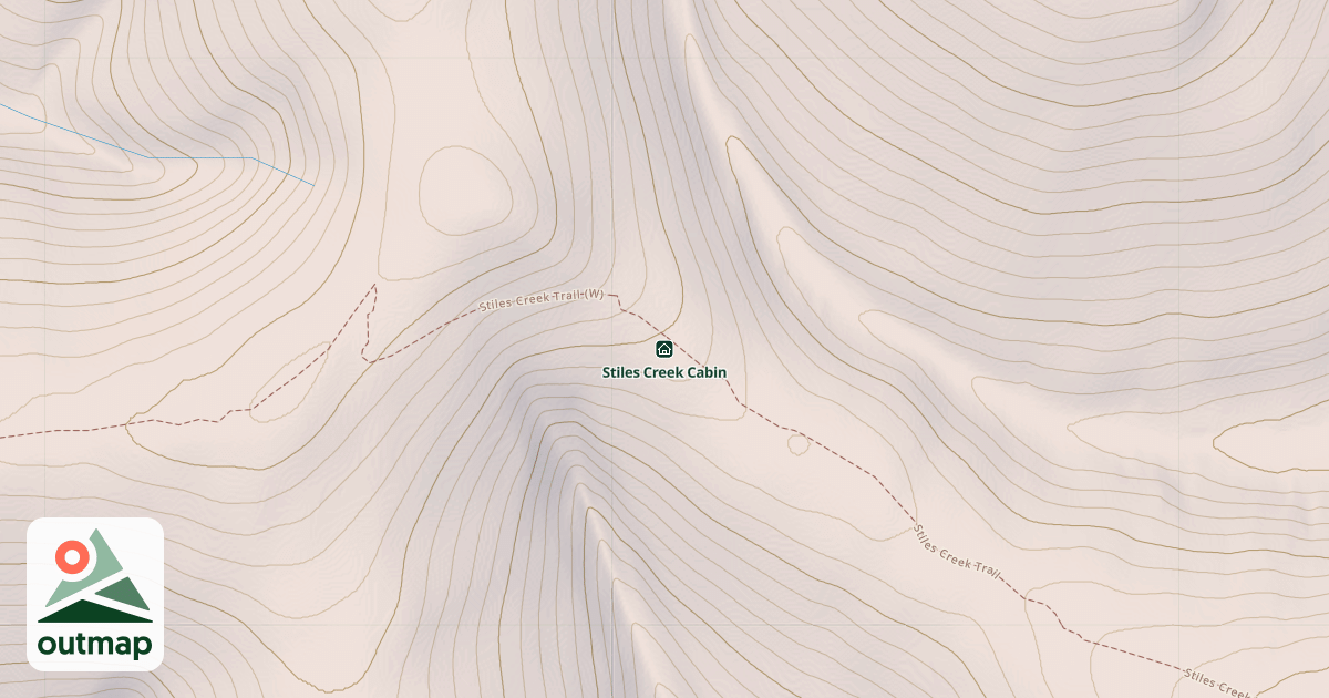 Map of Stiles Creek Cabin