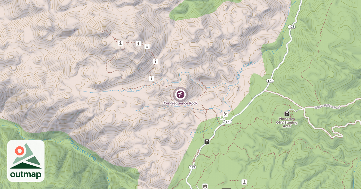 Map of Con-Sequence Rock