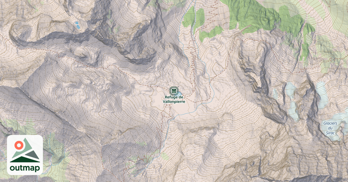Map of Refuge de Vallonpierre
