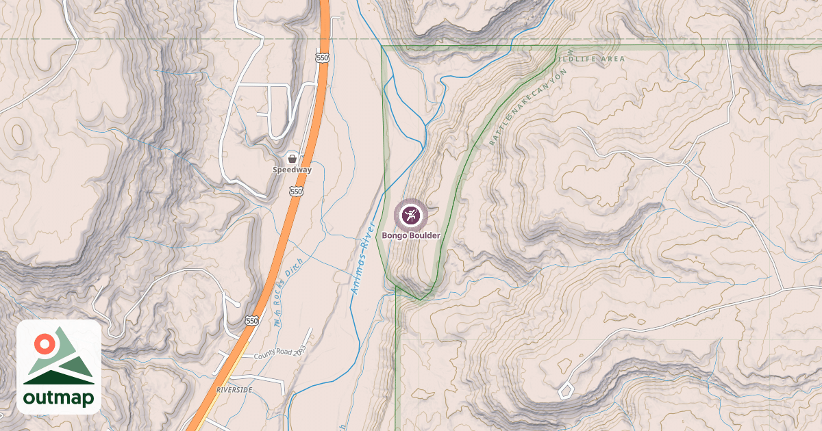 Map of Bongo Boulder
