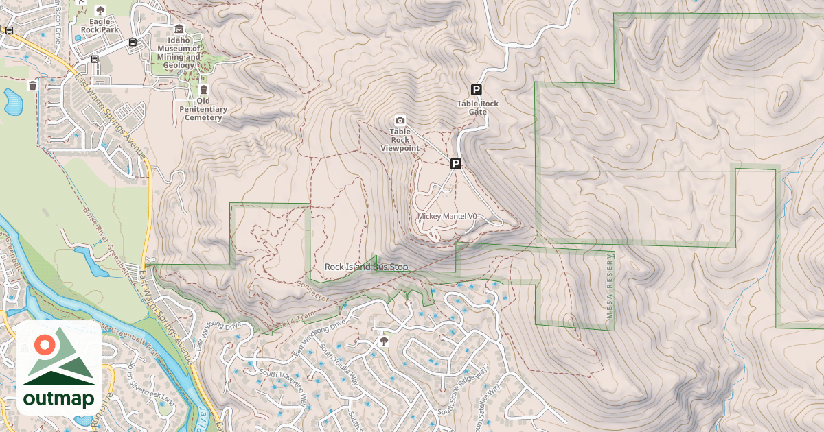 Map of Mickey Mantel