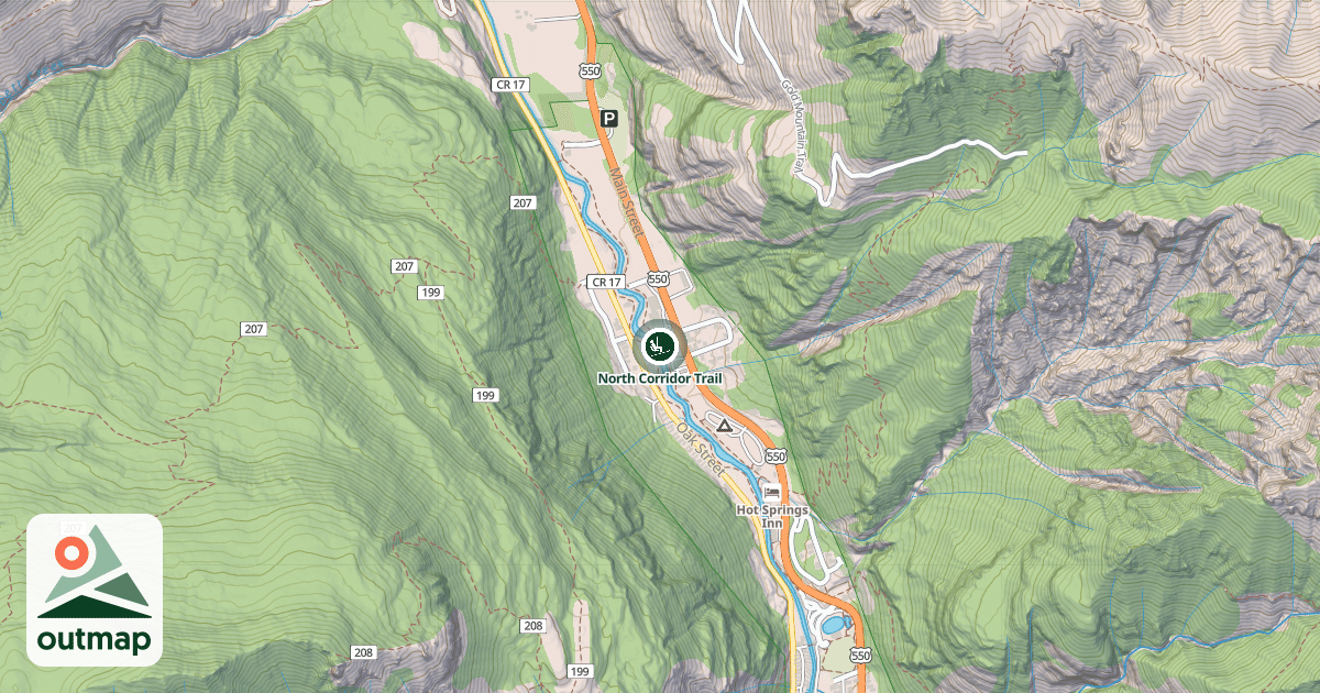 Map of North Corridor Trail