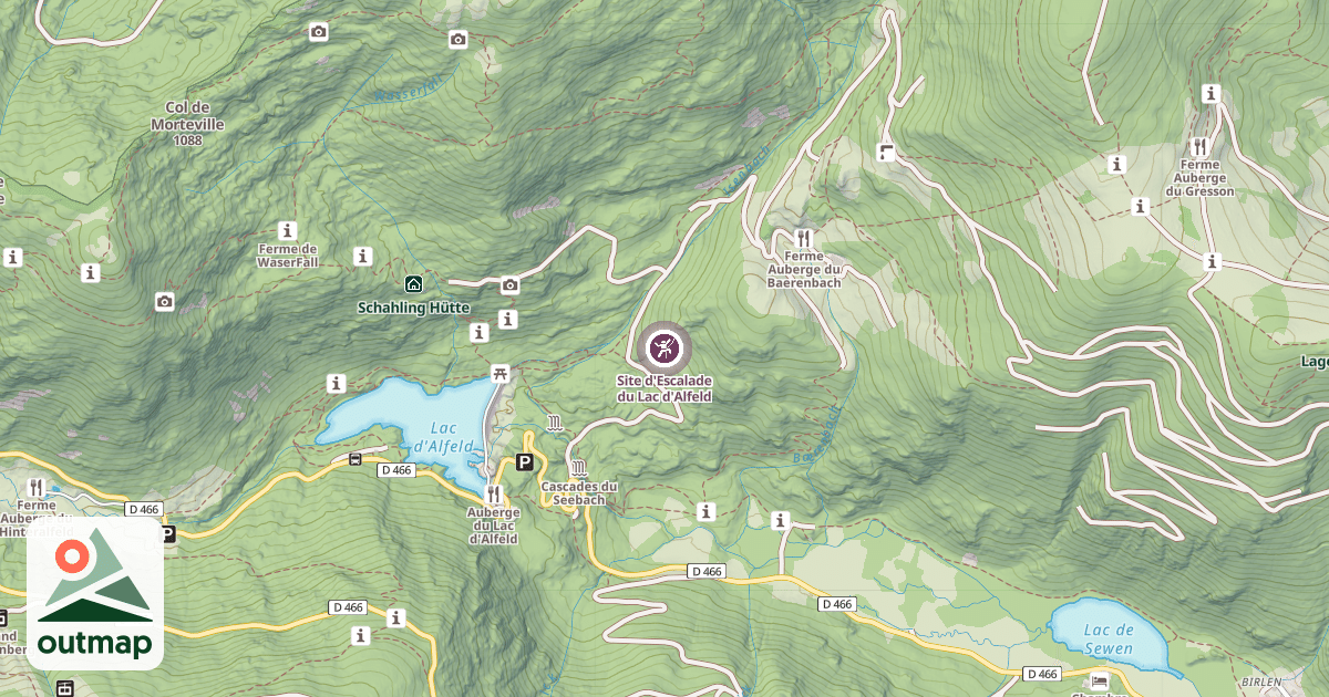 Map of Site d'Escalade du Lac d'Alfeld