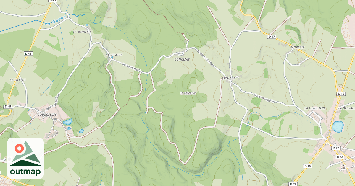Map of La calva