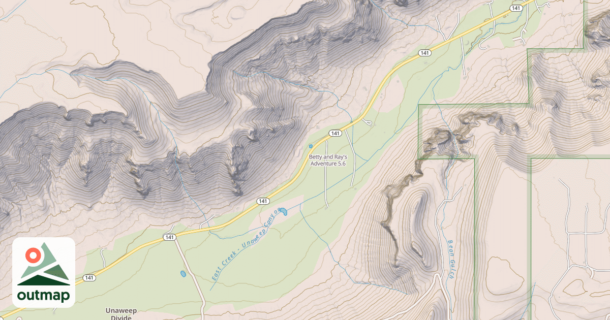 Map of Betty and Ray's Adventure