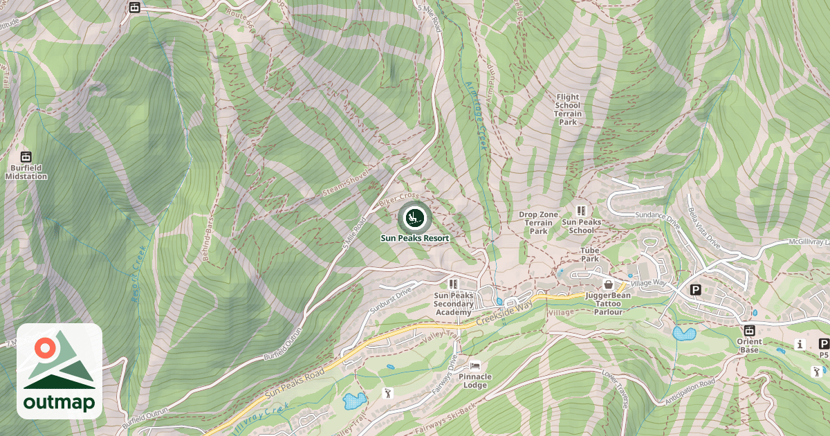 Map of Sun Peaks Resort