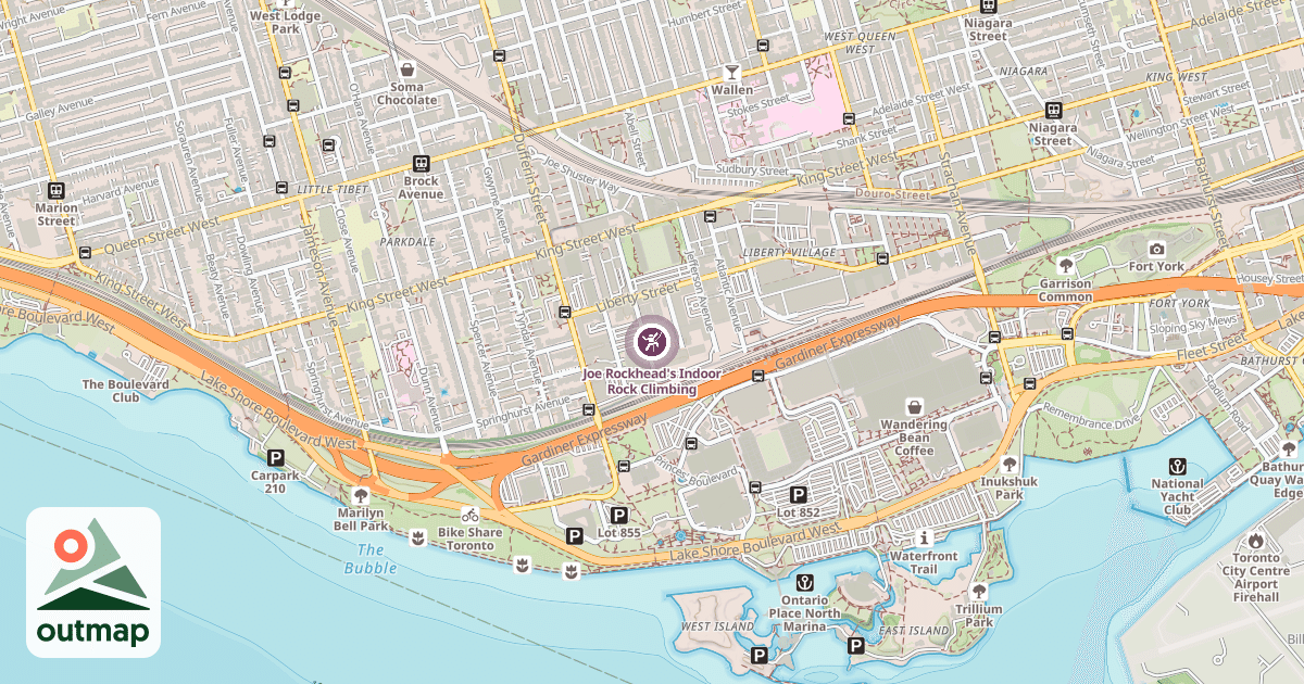 Map of Joe Rockhead's Indoor Rock Climbing