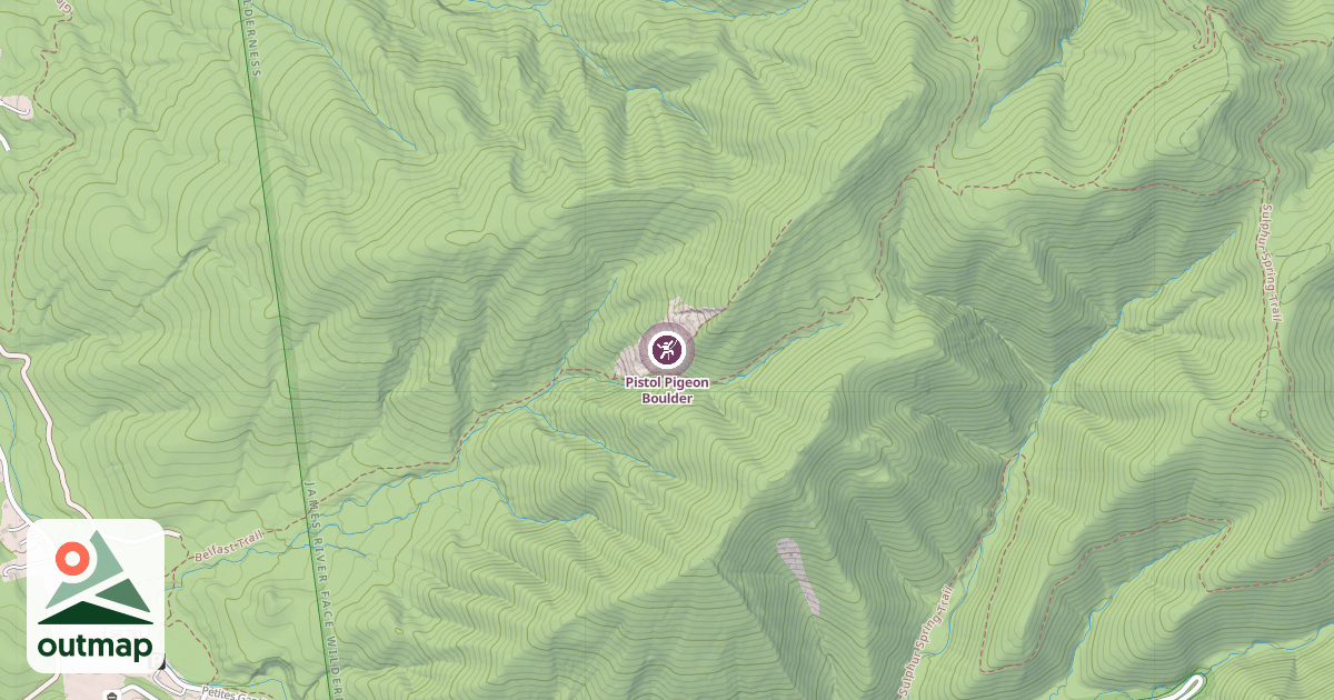 Map of Pistol Pigeon Boulder
