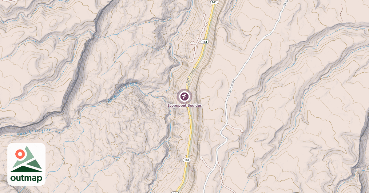 Map of Ecopuppet Boulder