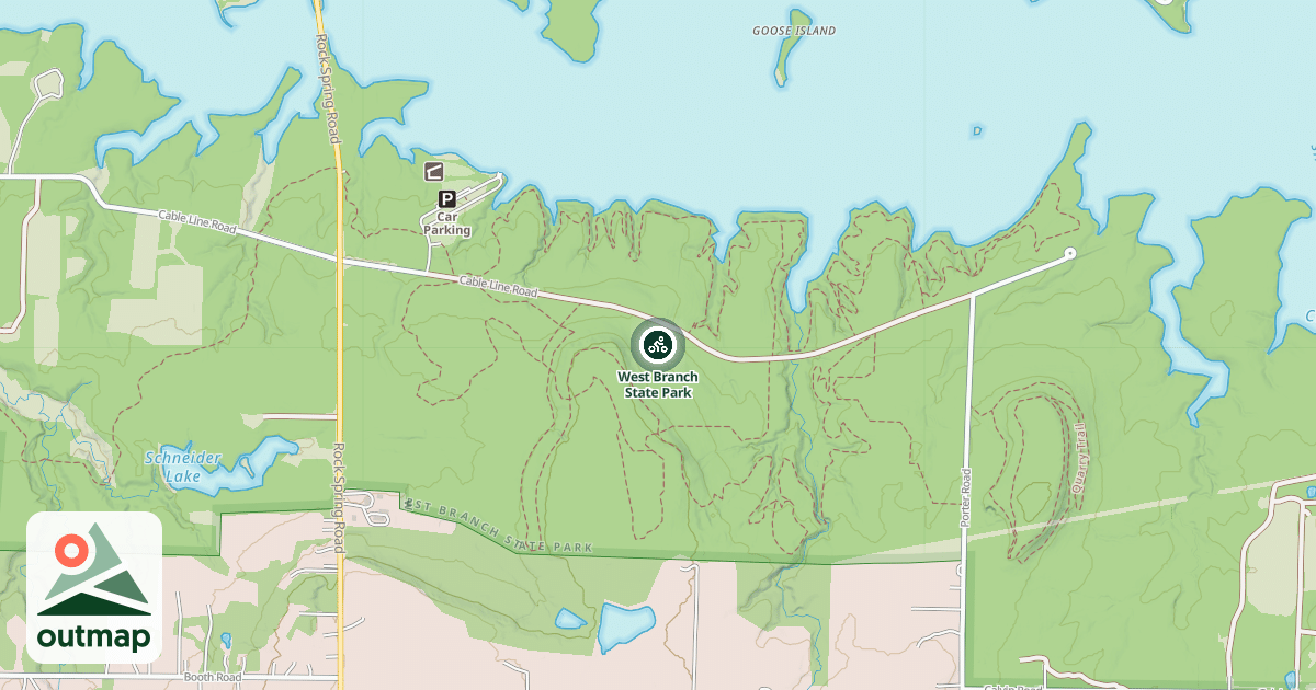 Map of West Branch State Park