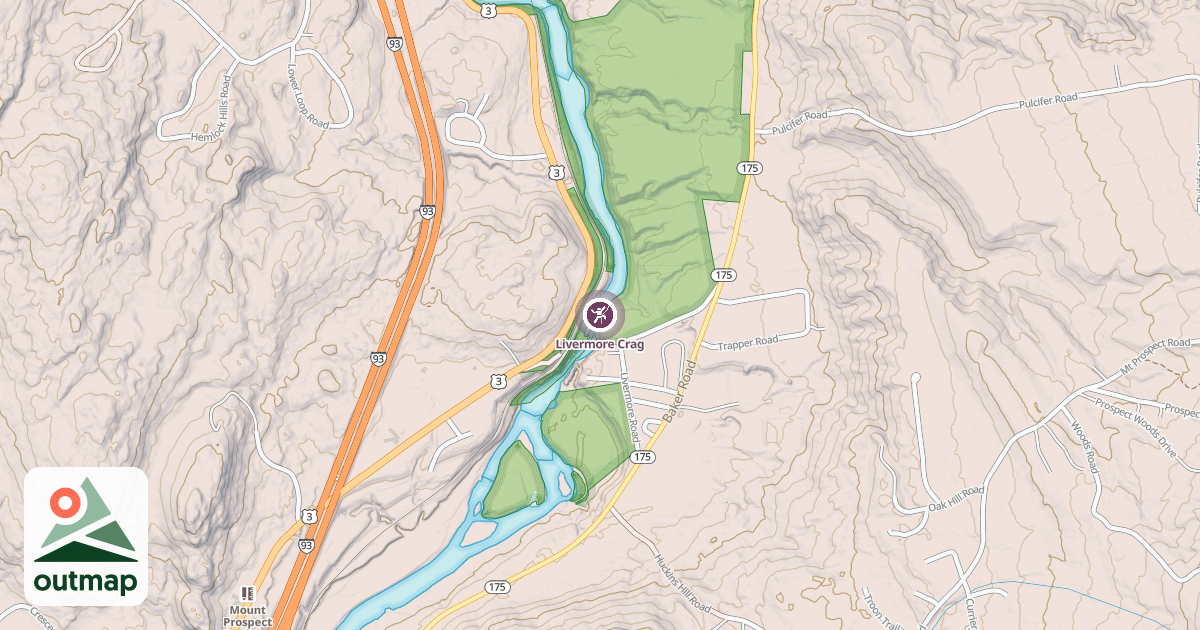 Map of Livermore Crag