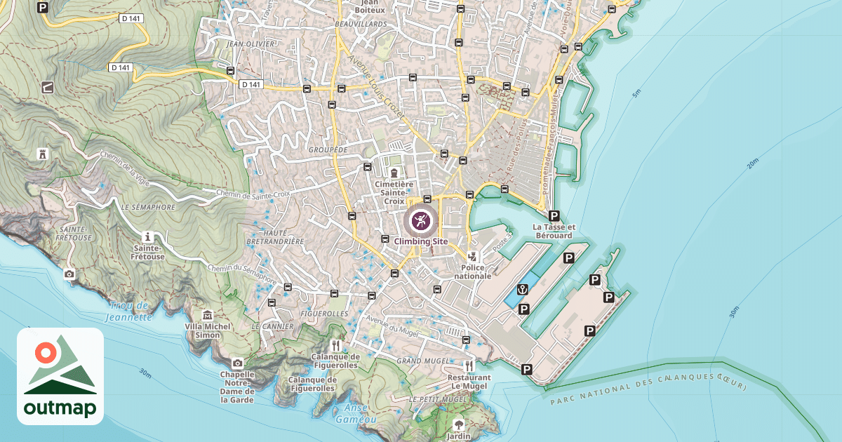 Map of Climbing Site