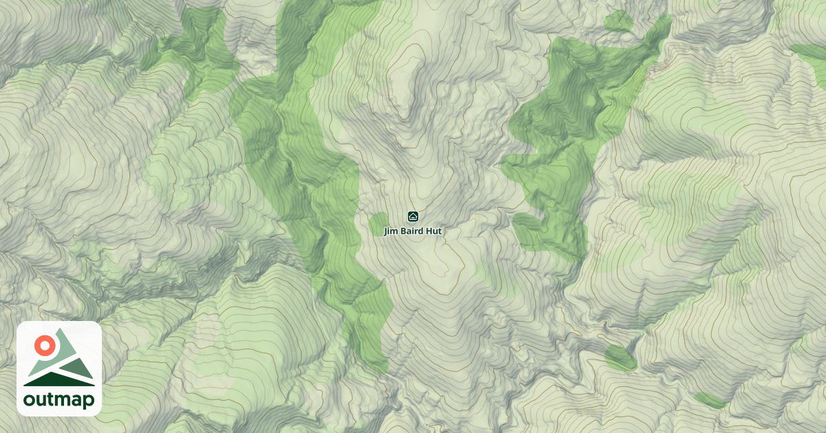 Map of Jim Baird Hut