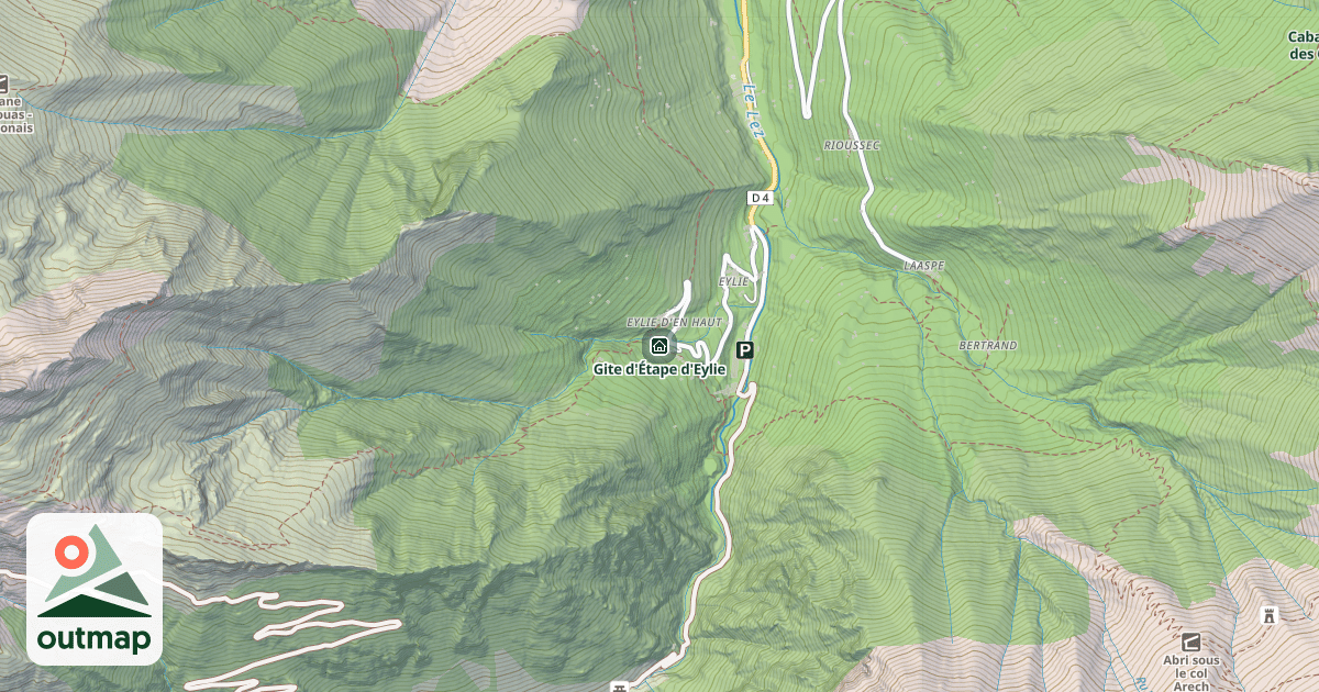 Map of Gite d'Étape d'Eylie