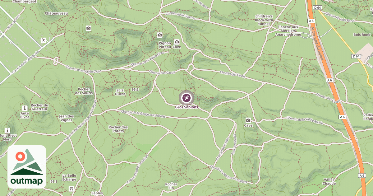 Map of Gros Sablons