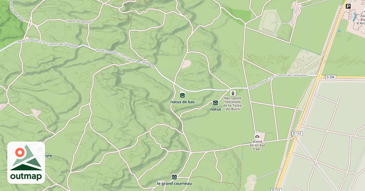 Map of natus de bas