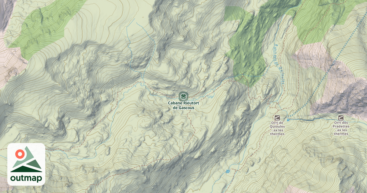 Map of Cabane Rieutort de Gascous