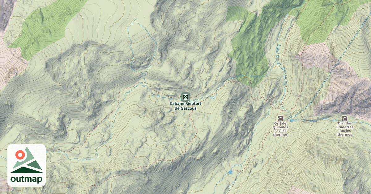 Map of Cabane Rieutort de Gascous