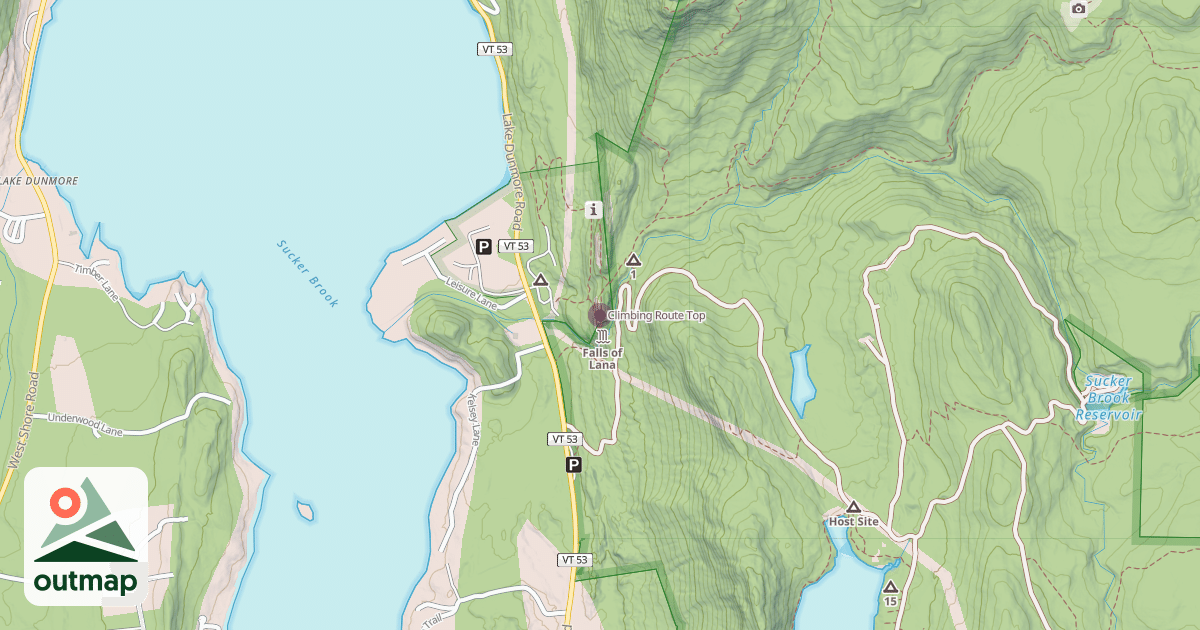 Map of Climbing Route Top