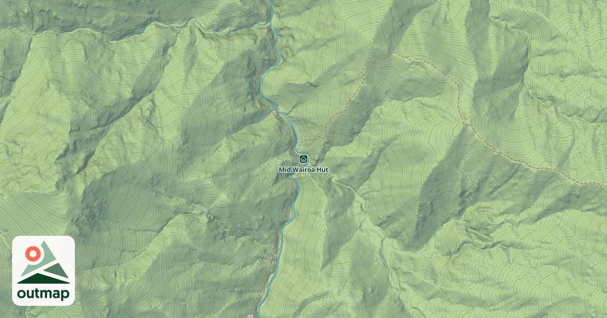 Map of Mid Wairoa Hut