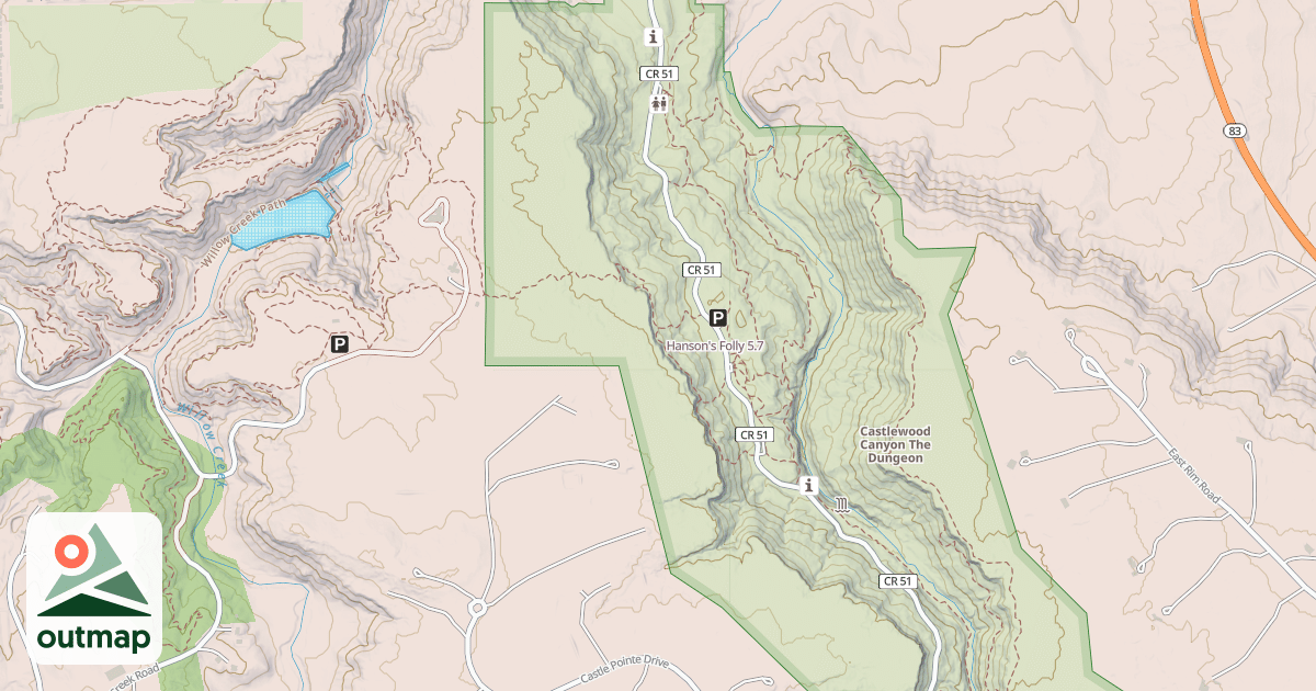 Map of Hanson's Folly