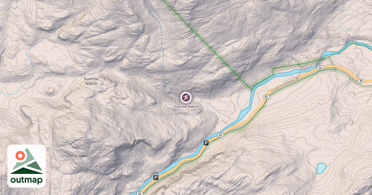 Map of Sunrise Notch