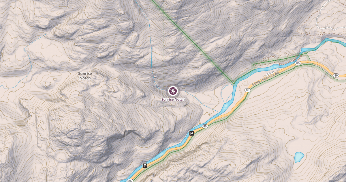 Map preview of Sunrise Notch