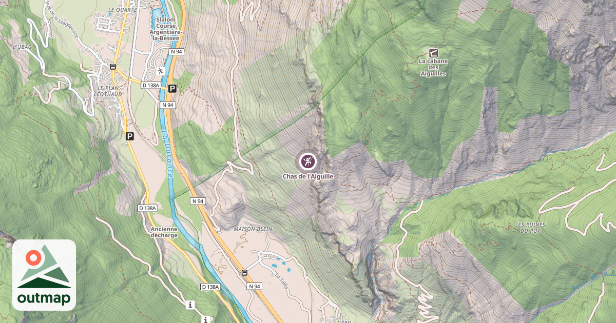 Map of Chas de l'Aiguille