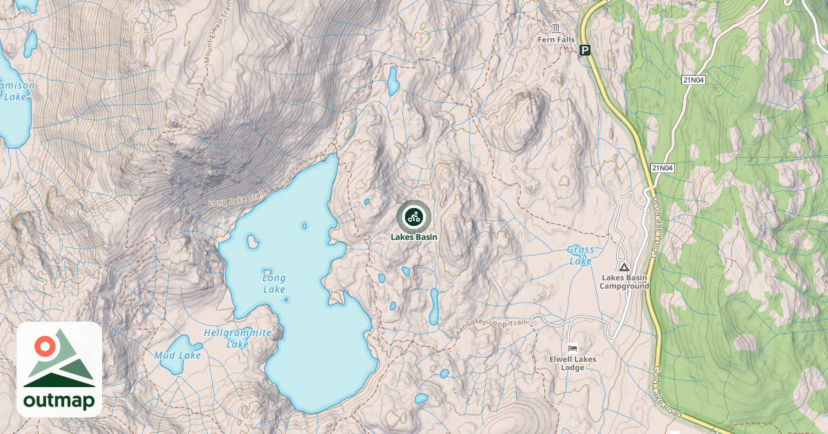 Map of Lakes Basin
