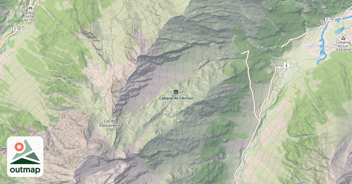 Map of Cabane de l'Arriou