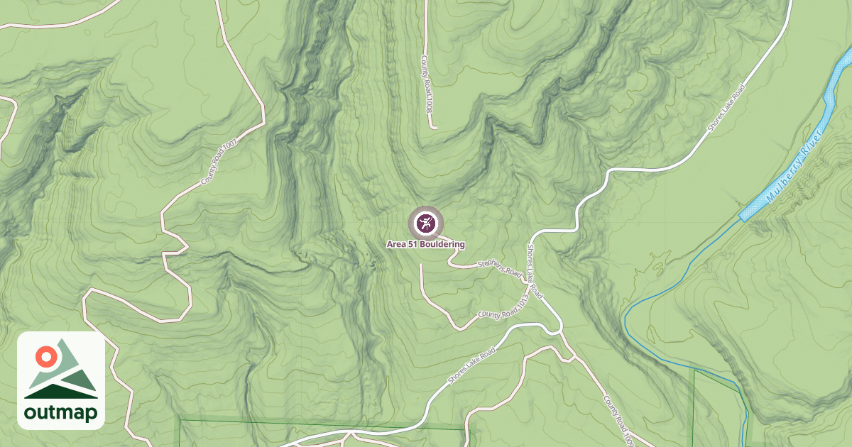 Map of Area 51 Bouldering