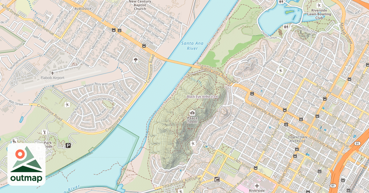 Map of Black Eye Arête