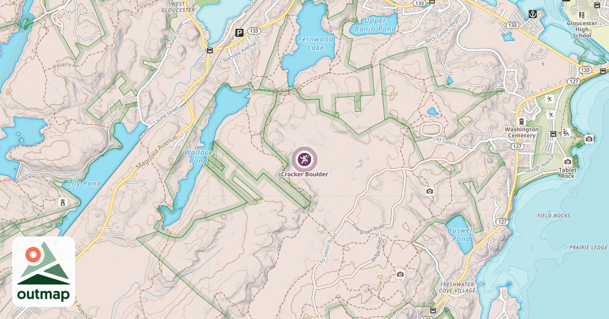 Map of Cracker Boulder