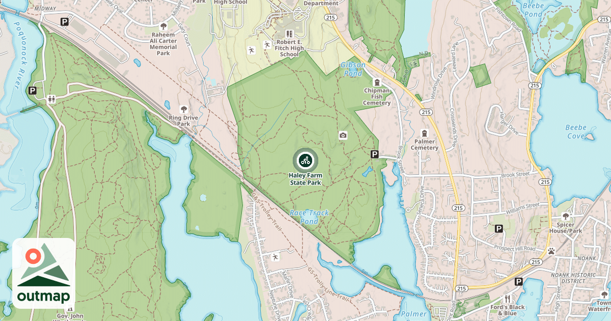 Map of Haley Farm State Park
