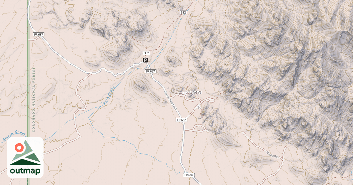 Map of Campsite V6