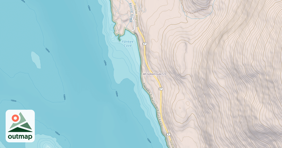 Map of 4th bolted route