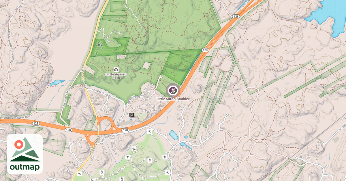 Map of Little Satan Boulder